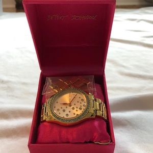 Gold Betsey Johnson watch